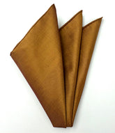 Dark Gold Thai Shot Silk Pocket Square 65